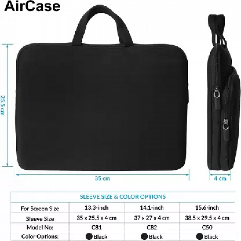 AirCase C50 C81 C82 Laptop Bag Sleeve Case Cover for Laptop MacBook, Protective, Neoprene 13.3 inch