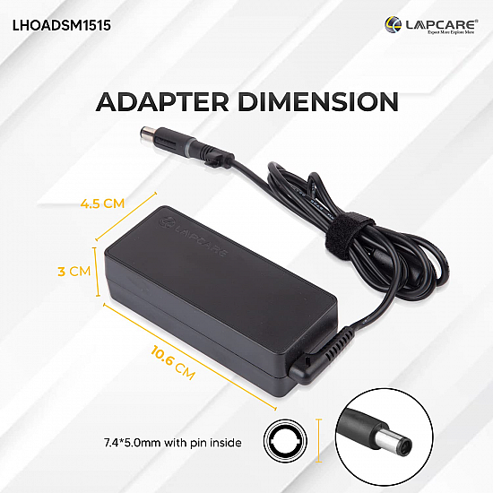 Lapcare Laptop AC Adapter for HP Compaq CQ40, CQ42, CQ45, CQ50, CQ60, CQ6 (Black)