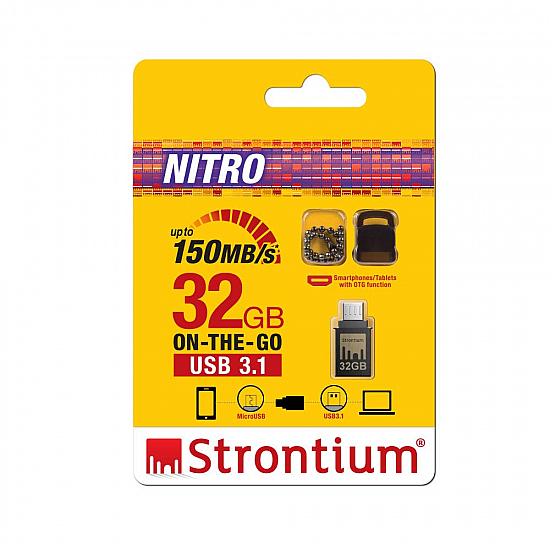 Strontium Nitro 32Gb One OTG 3.1 150 MBPS (Dark Grey)