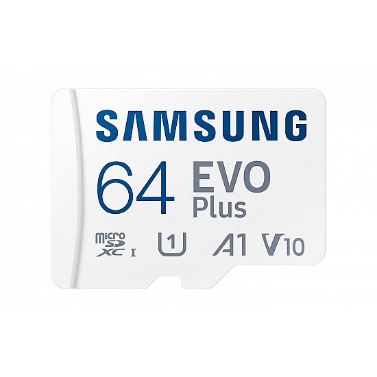 Samsung EVO Plus 64GB microSDXC UHS-I U3 100MB/s Full HD & 4K UHD Memory Card with Adapter