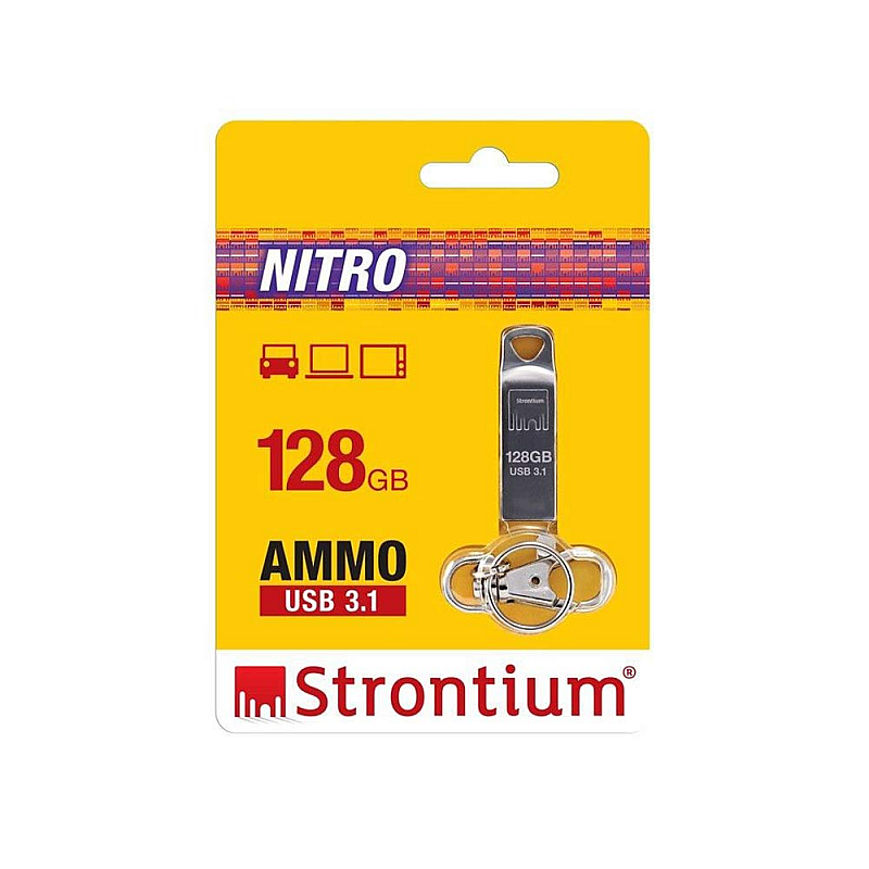 Strontium Ammo 3.1 64 GB USB Flash Drive (Silver)