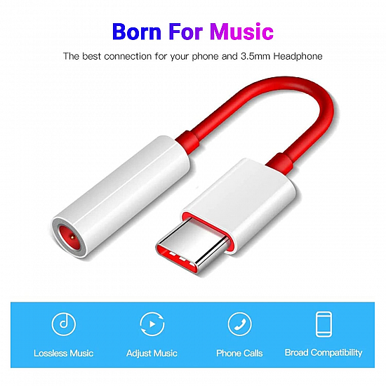 Type C to 3.5 mm Jack Audio Connector, Noise Cancelling Headphones Jack Converter Audio Adapter 