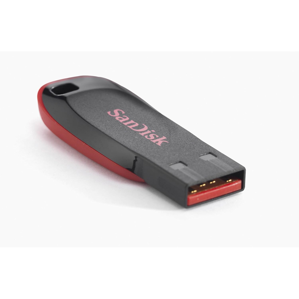 SanDisk Cruzer Blade SDCZ50-128G-I35 USB 2.0 128GB Pen Drive (Red and Black)