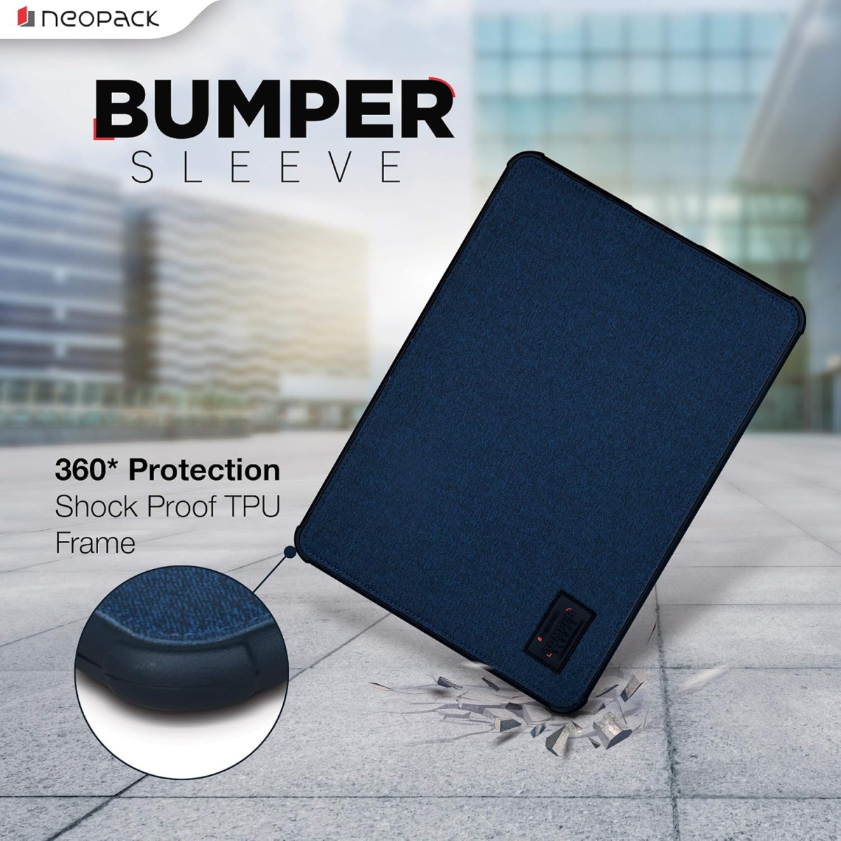 Neopack Bumper Sleeves/Laptop Slip Case for 13" MacBook Pro Retina Display (2018 Model Onward) Midnight Blue