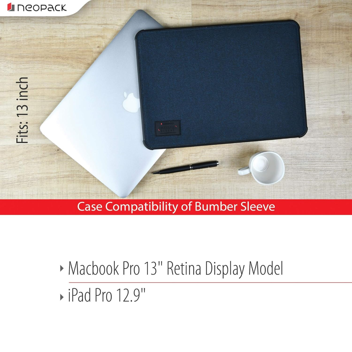 Neopack Bumper Sleeves/Laptop Slip Case for 13" MacBook Pro Retina Display (2018 Model Onward) Midnight Blue