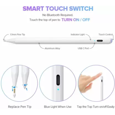 ABOUTTHEFIT ATF Active Stylus Pen with Palm Rejection High Precise iPad Pencil for iPad ABOUTTHEFIT ATF Active Stylus Pen with Palm Rejection High Precise iPad Pencil for iPad
