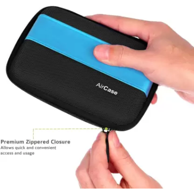 AirCase External Hard Drive Case for 2.5-Inch Hard Drive Black Blue AirCase External Hard Drive Case for 2.5-Inch Hard Drive Black Blue