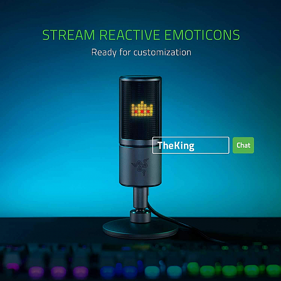 Razer Seiren Emote Streaming Microphone 8-Bit Emoticon LED Display