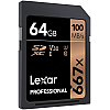 Lexar Professional 667X 64GB SDXC UHS-I/U3 Card 