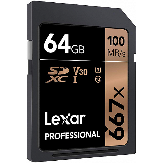 Lexar Professional 667X 64GB SDXC UHS-I/U3 Card 