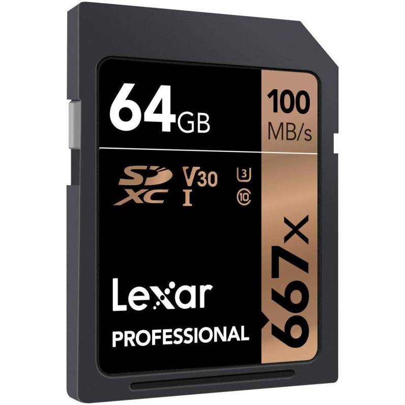 Lexar Professional 667X 64GB SDXC UHS-I/U3 Card Lexar Professional 667X 64GB SDXC UHS-I/U3 Card