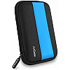 AirCase External Hard Drive Case for 2.5-Inch Hard Drive Black Blue