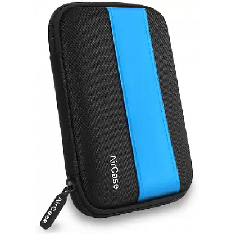 AirCase External Hard Drive Case for 2.5-Inch Hard Drive Black Blue