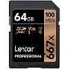 Lexar Professional 667X 64GB SDXC UHS-I/U3 Card 