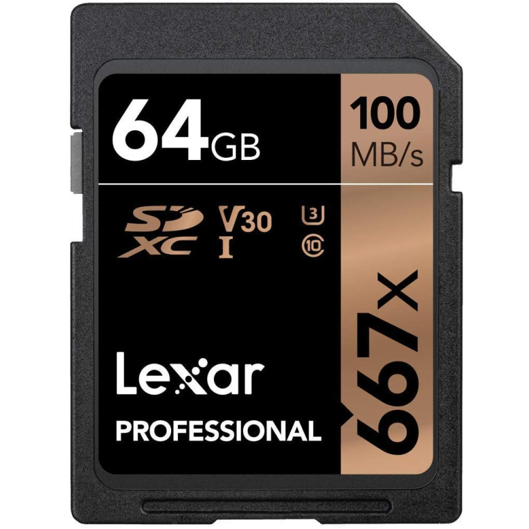 Lexar Professional 667X 64GB SDXC UHS-I/U3 Card Lexar Professional 667X 64GB SDXC UHS-I/U3 Card