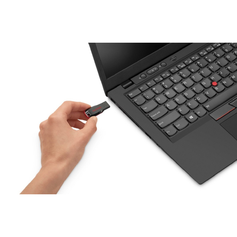 SanDisk Cruzer Blade SDCZ50-128G-I35 USB 2.0 128GB Pen Drive (Red and Black)