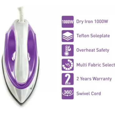 Syska SDI 05 Magic Dry Iron (Purple) Syska SDI 05 Magic Dry Iron (Purple)