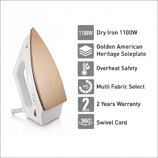 SYSKA SDI-04 1100-Watt Ezio Dry Iron (White)