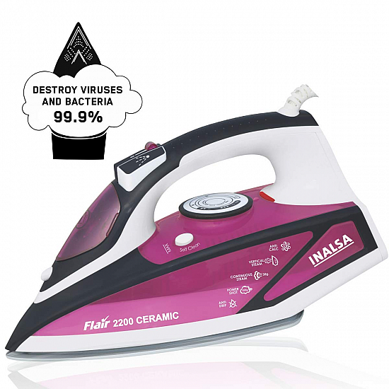 Inalsa Flair 2200 W Steam Iron, White