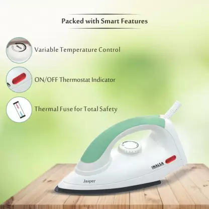 Inalsa Jasper Dry Iron (White and Green) Inalsa Jasper Dry Iron (White and Green)