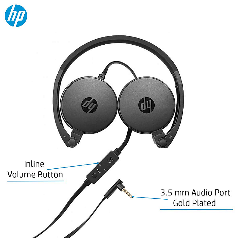 HP H2800 Headset Stereo Headset with Mic Black