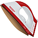 Maharaja Whiteline Plastic Blossom Di- 113 1000-Watt Dry Iron, Standard, Red