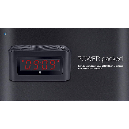 iBall Sound Clock Bluetooth Portable Speaker with Digital Clock and Alarm