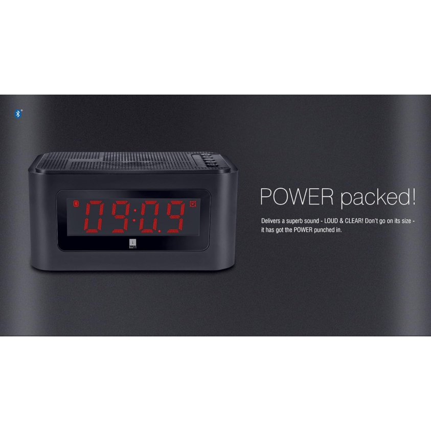 iBall Sound Clock Bluetooth Portable Speaker with Digital Clock and Alarm
