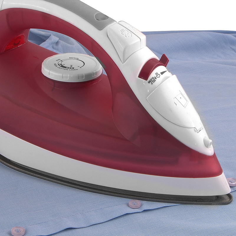 Morphy Richards Glide 1250-Watt Steam Iron (White/Red)