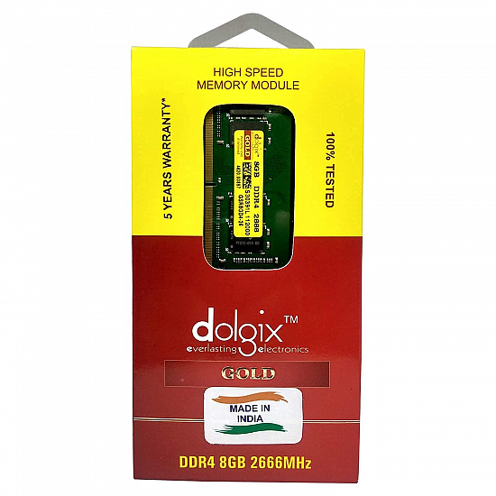 Dolgix Gold 8GB DDR4 2666MHz Laptop Ram SODIMM Memory Module