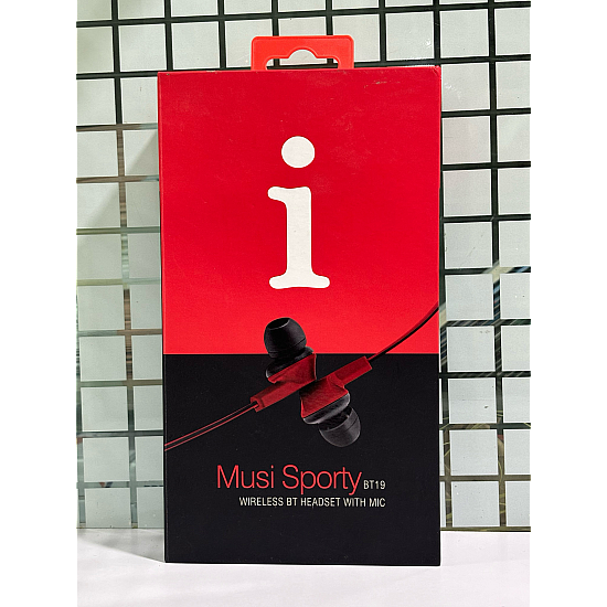 iBall Musi Sporty Wireless Sports Headset (Black and Red)