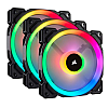 Corsair LL Series LL120 RGB 120mm Dual Light Loop RGB LED PWM Fan 3 Fan Pack with Lighting Node Pro (CO-9050072-WW)