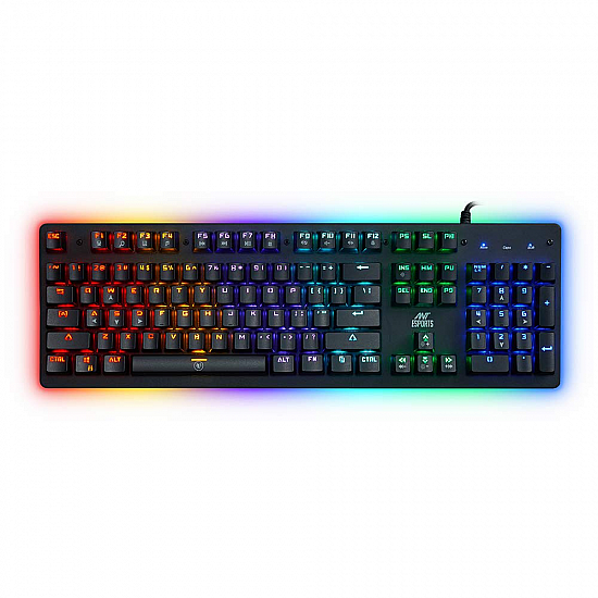 Ant Esports MK3000 Multicolour LED Backlit Wired Mechanical Gaming Keyboard with Blue Switches (Black)