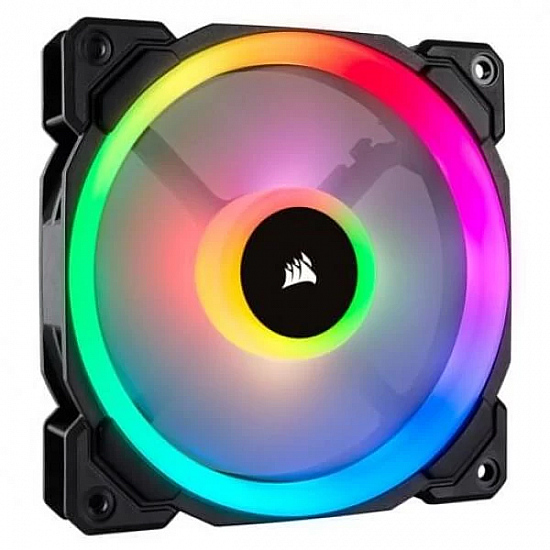 Corsair LL Series LL120 RGB 120mm Dual Light Loop RGB LED PWM Fan 3 Fan Pack with Lighting Node Pro (CO-9050072-WW)