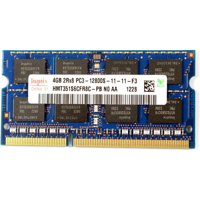 Hynix HMT351S6CFR8C-PB 4GB PC3-12800S DDR3 1600MHz non-ECC Unbuffered Memory Hynix HMT351S6CFR8C-PB 4GB PC3-12800S DDR3 1600MHz non-ECC Unbuffered Memory