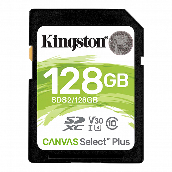 Kingston Canvas Select 128GB SDHC Class 10 SD Memory Card UHS-I 80MB/s R Flash Memory Card (SDS/128GB)