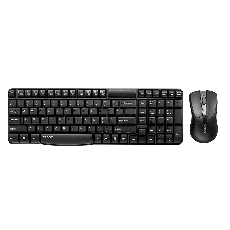 Rapoo X1800 Wireless Keyboard and Mouse Combo (Black)