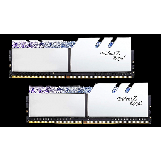 G.Skill 16GB DDR4 Trident Z Royal Silver 3200Mhz PC4-25600 CL16 1.35V Dual Channel Kit (2x8GB)