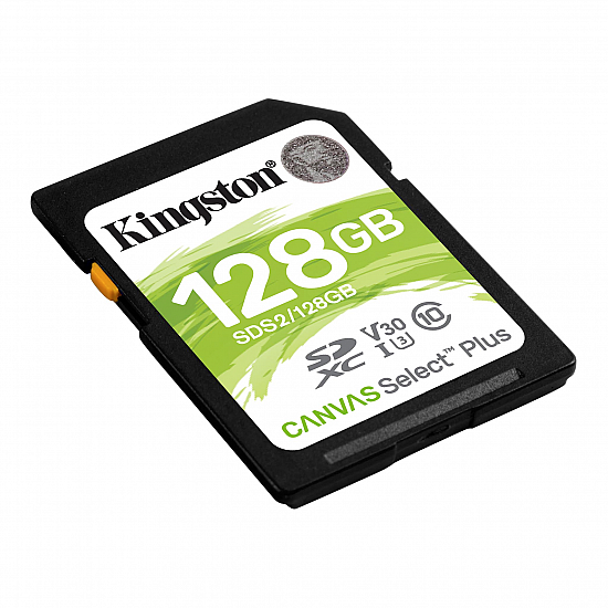 Kingston Canvas Select 128GB SDHC Class 10 SD Memory Card UHS-I 80MB/s R Flash Memory Card (SDS/128GB)