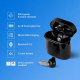 PHILIPS TAT3225BK/94 Truly Wireless Earbuds (TWS Earbuds) with IPX4 Splashproof (Black)