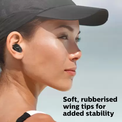 PHILIPS Upbeat TAT4205 Truly Wireless Bluetooth In Ear Earbuds with Mic (Black)