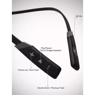 Wings Infinity Latest Bluetooth Wireless Neckband Earphones Headphones with Voice Assistant Black Wings Infinity Latest Bluetooth Wireless Neckband Earphones Headphones with Voice Assistant Black