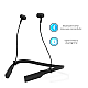 Wings Glide Neckband Latest Bluetooth 5.0 Wireless 10 Hours Playtime Built-in Woofers for Extra Bass and Siri Google Assistant Control (Black)