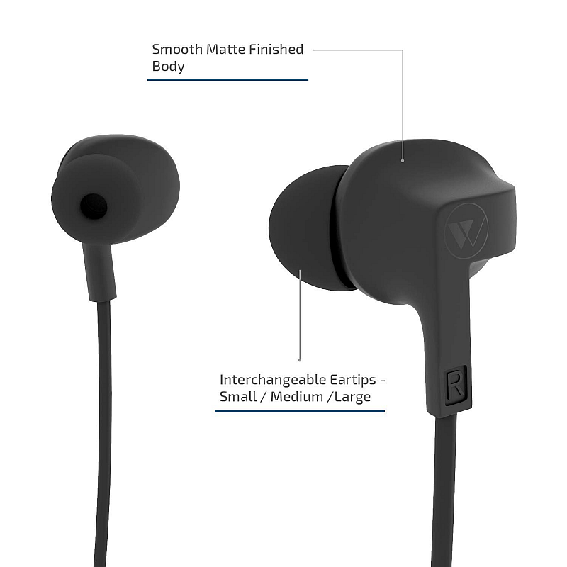 Wings Glide Neckband Latest Bluetooth 5.0 Wireless 10 Hours Playtime Built-in Woofers for Extra Bass and Siri Google Assistant Control (Black)