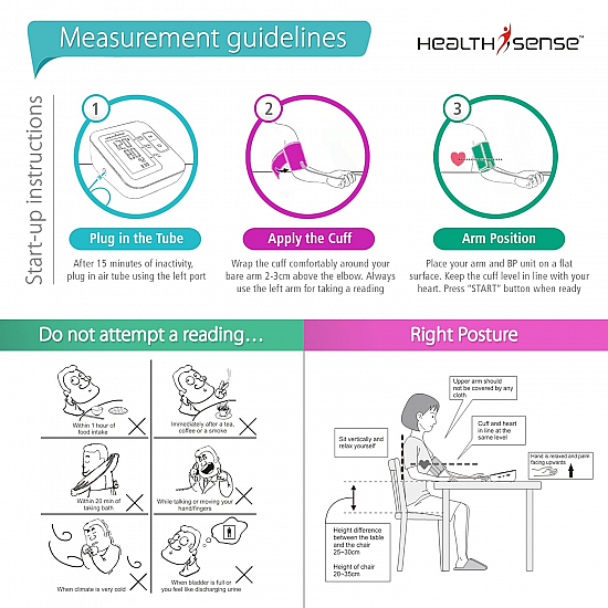 HealthSense Heart-Mate Digital BP Monitor BP-120  Blood Pressure Monitor