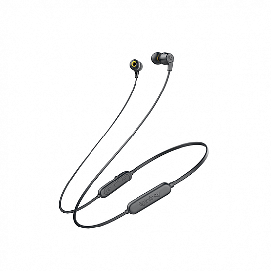 Infinity JBL Glide 105 in Ear Wireless Dual EQ Deep Bass IPX5 Sweatproof Headphones with Mic (Charcoal Black)