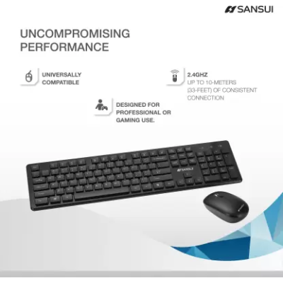Sansui KM222W Wireless Laptop Keyboard Black Sansui KM222W Wireless Laptop Keyboard Black