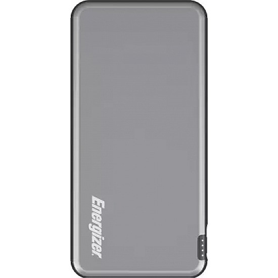 Energizer 10000 mAh Power Bank 10 W, Fast Charging-Grey, Lithium Polymer