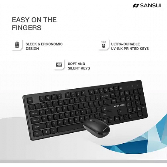 Sansui KM222W Wireless Laptop Keyboard Black