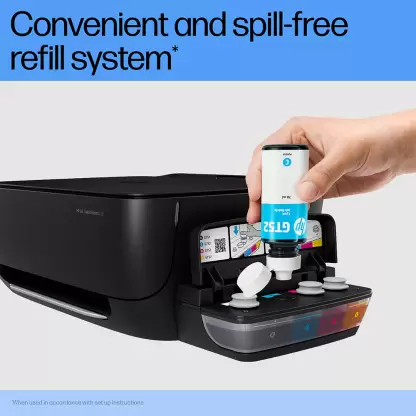 HP ink tank wireless 415 All in one Multi-function Wi-Fi Color Printer with Voice Activated Printing Google Assistant and Alexa (Pre Ink Loaded) HP ink tank wireless 415 All in one Multi-function Wi-Fi Color Printer with Voice Activated Printing Google Assistant and Alexa (Pre Ink Loaded)